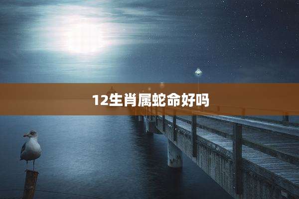 12生肖属蛇命好吗