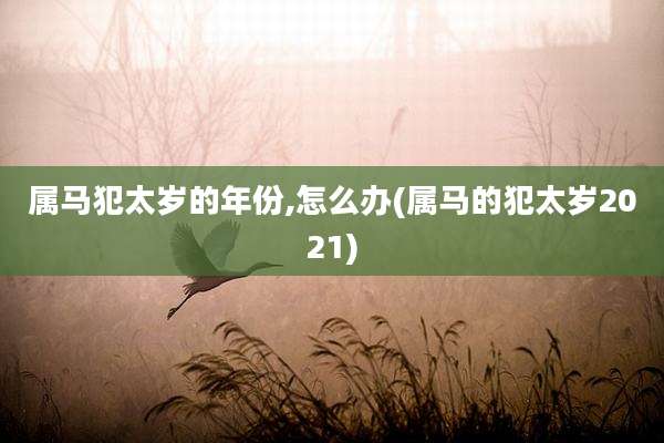属马犯太岁的年份,怎么办(属马的犯太岁2021)