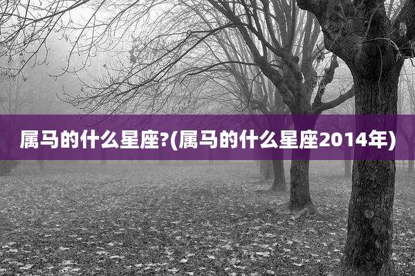 属马的什么星座?(属马的什么星座2014年)