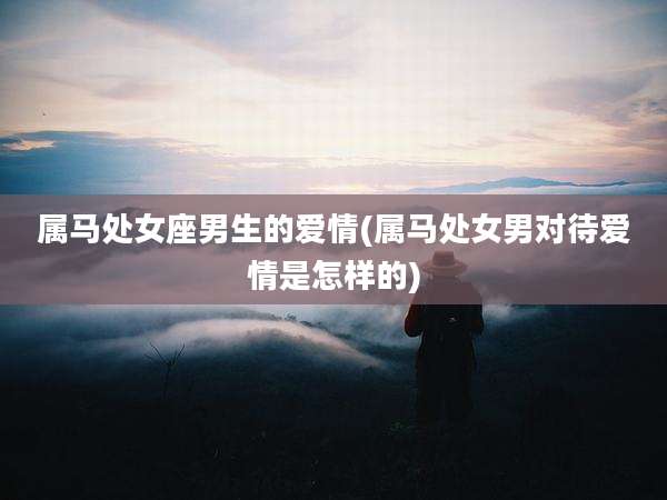 属马处女座男生的爱情(属马处女男对待爱情是怎样的)