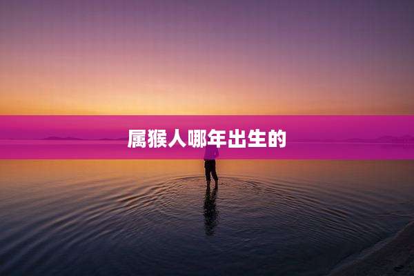 属猴人哪年出生的