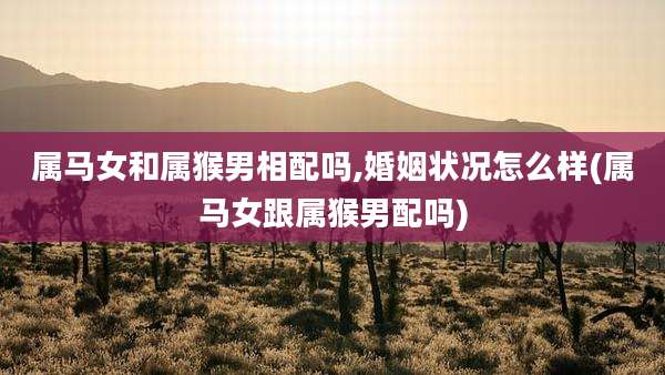 属马女和属猴男相配吗,婚姻状况怎么样(属马女跟属猴男配吗)