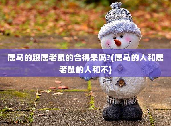 属马的跟属老鼠的合得来吗?(属马的人和属老鼠的人和不)