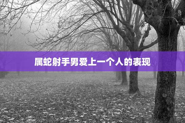 属蛇射手男爱上一个人的表现
