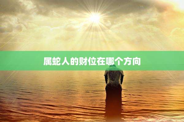属蛇人的财位在哪个方向
