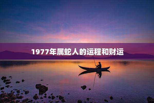 1977年属蛇人的运程和财运