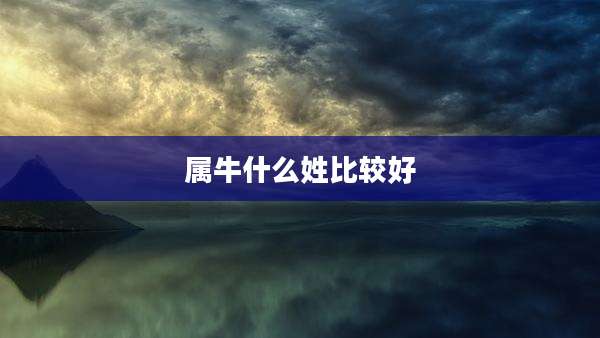 属牛什么姓比较好