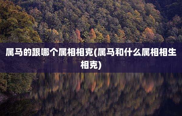 属马的跟哪个属相相克(属马和什么属相相生相克)