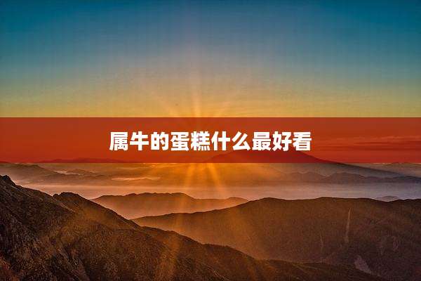 属牛的蛋糕什么最好看