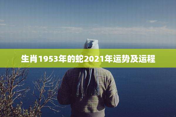 生肖1953年的蛇2021年运势及运程