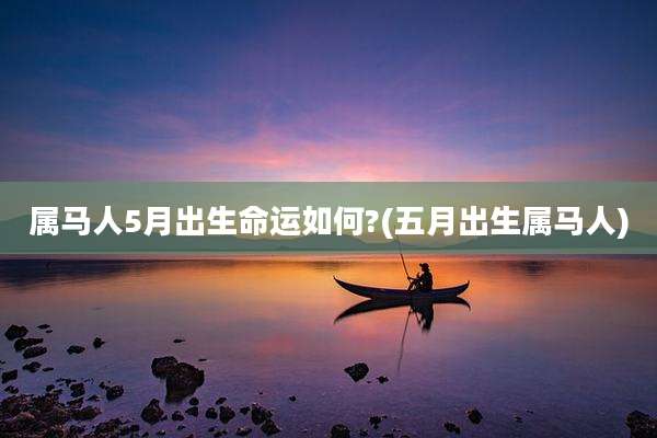 属马人5月出生命运如何?(五月出生属马人)