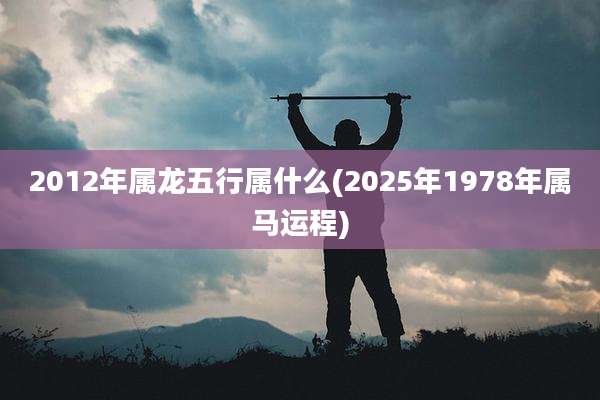 2012年属龙五行属什么(2025年1978年属马运程)