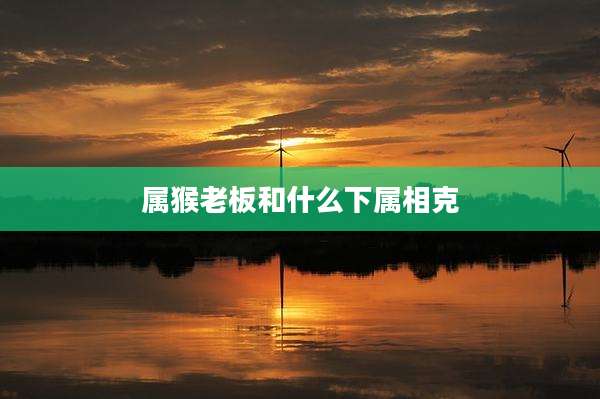 属猴老板和什么下属相克