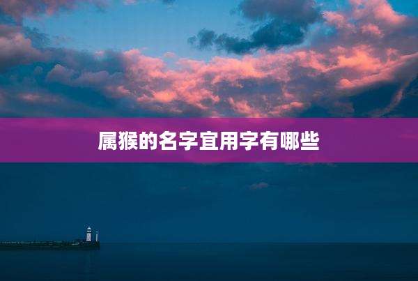 属猴的名字宜用字有哪些