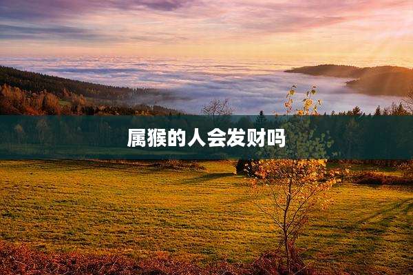 属猴的人会发财吗