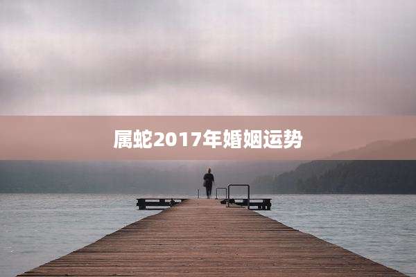 属蛇2017年婚姻运势