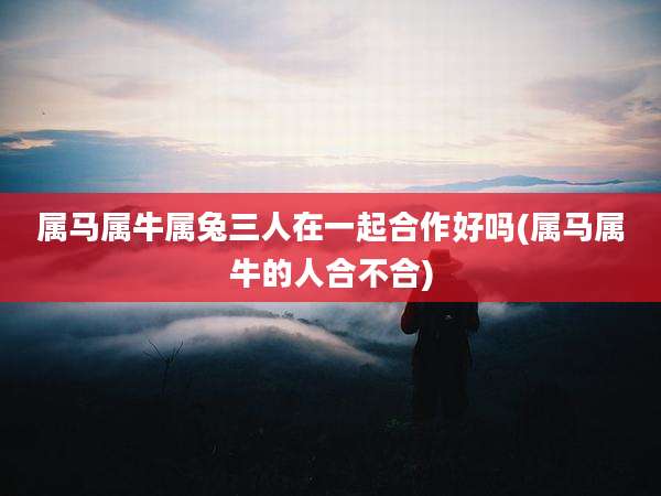 属马属牛属兔三人在一起合作好吗(属马属牛的人合不合)