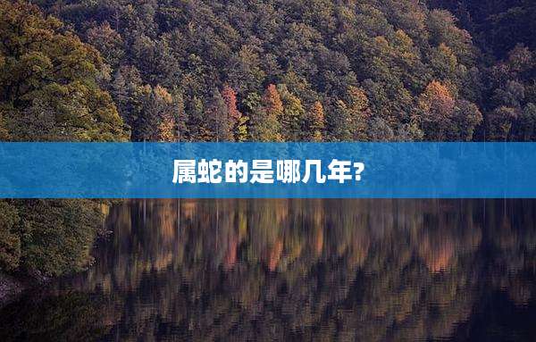 属蛇的是哪几年?