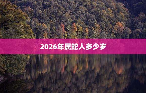 2026年属蛇人多少岁