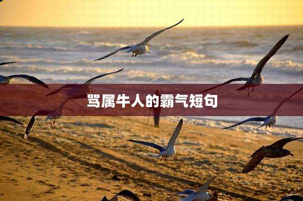 骂属牛人的霸气短句