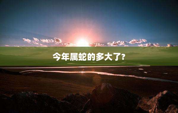 今年属蛇的多大了?