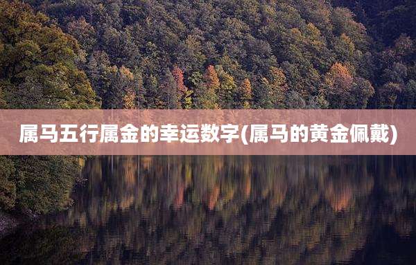 属马五行属金的幸运数字(属马的黄金佩戴)