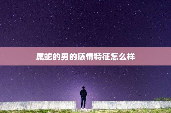 属蛇的男的感情特征怎么样