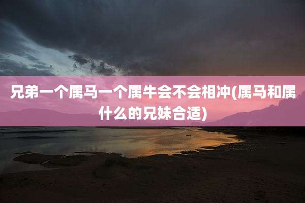 兄弟一个属马一个属牛会不会相冲(属马和属什么的兄妹合适)