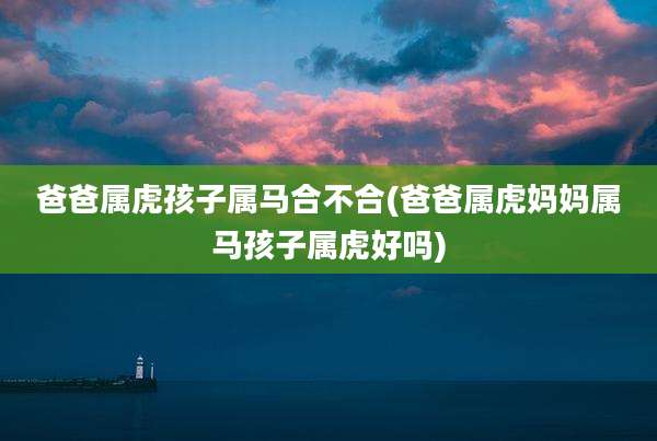 爸爸属虎孩子属马合不合(爸爸属虎妈妈属马孩子属虎好吗)