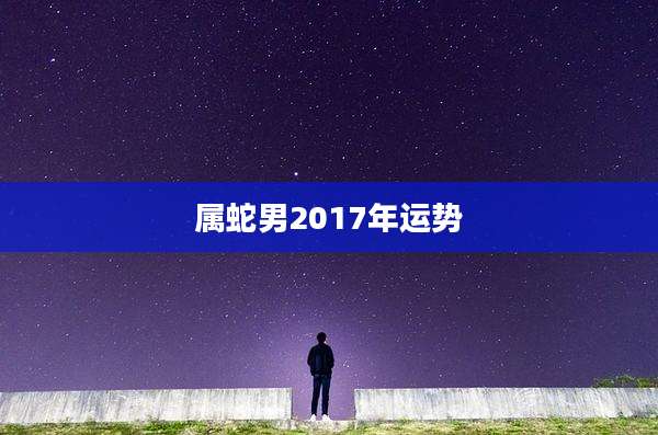 属蛇男2017年运势
