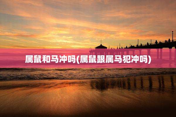 属鼠和马冲吗(属鼠跟属马犯冲吗)