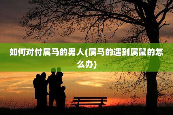 如何对付属马的男人(属马的遇到属鼠的怎么办)