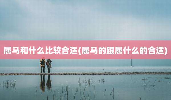 属马和什么比较合适(属马的跟属什么的合适)
