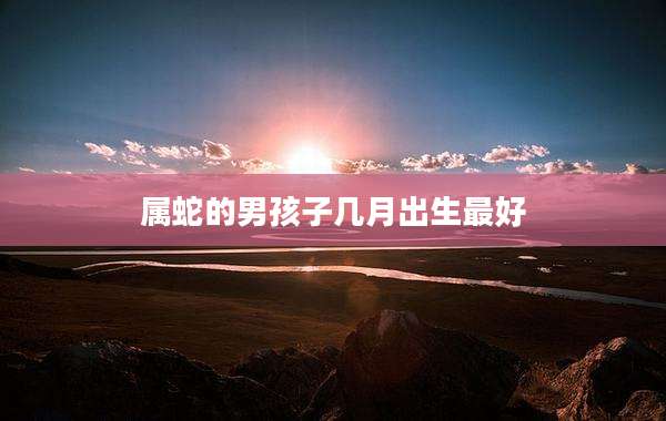 属蛇的男孩子几月出生最好