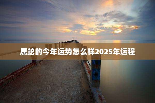 属蛇的今年运势怎么样2025年运程