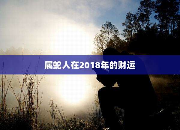 属蛇人在2018年的财运