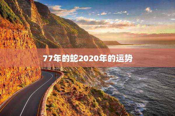 77年的蛇2020年的运势