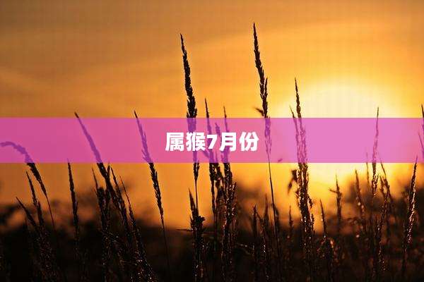 属猴7月份