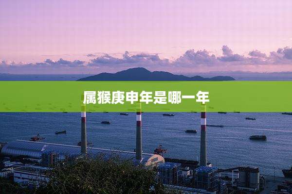 属猴庚申年是哪一年