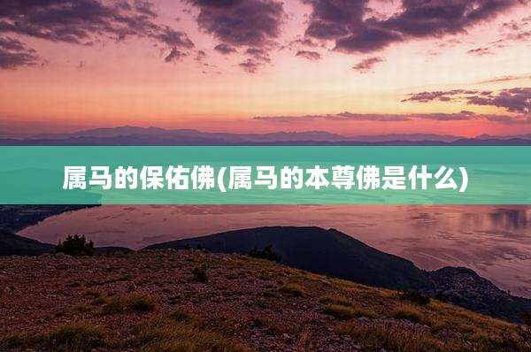 属马的保佑佛(属马的本尊佛是什么)