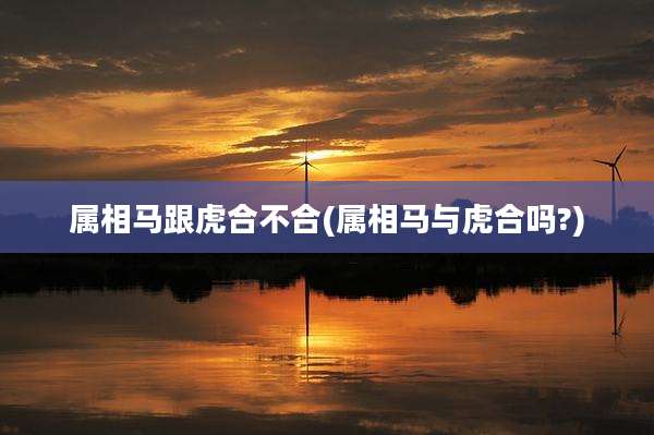 属相马跟虎合不合(属相马与虎合吗?)