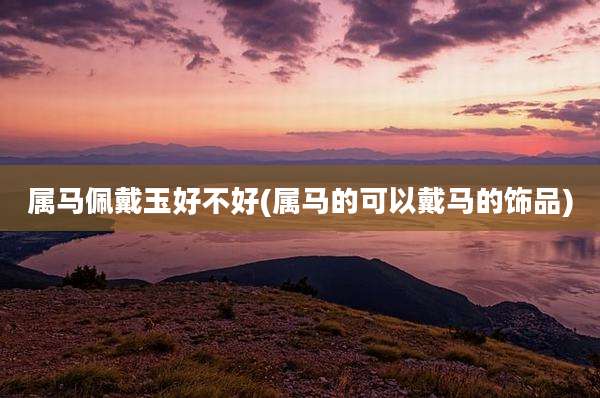 属马佩戴玉好不好(属马的可以戴马的饰品)