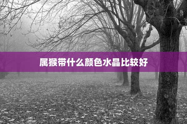 属猴带什么颜色水晶比较好