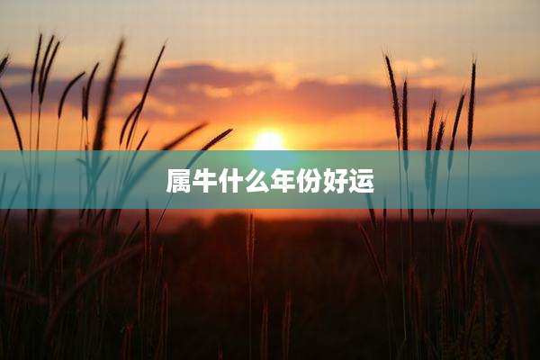 属牛什么年份好运