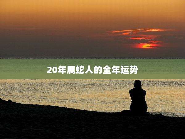 20年属蛇人的全年运势