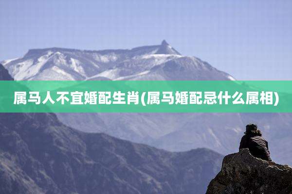 属马人不宜婚配生肖(属马婚配忌什么属相)