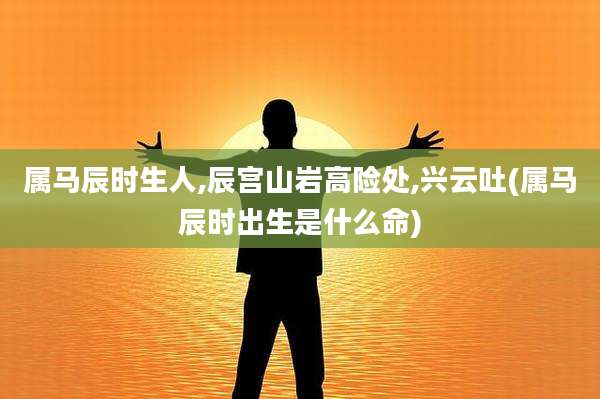 属马辰时生人,辰宫山岩高险处,兴云吐(属马辰时出生是什么命)