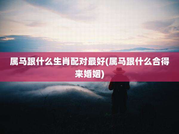 属马跟什么生肖配对最好(属马跟什么合得来婚姻)