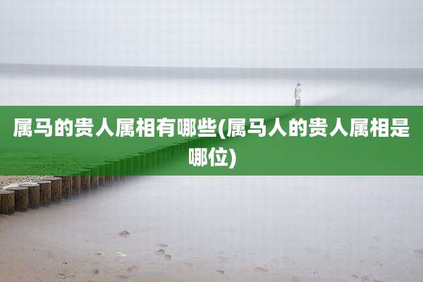 属马的贵人属相有哪些(属马人的贵人属相是哪位)