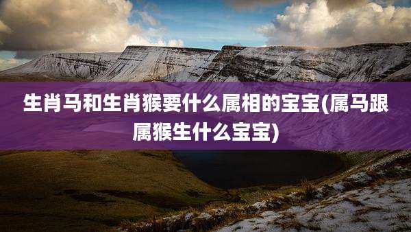 生肖马和生肖猴要什么属相的宝宝(属马跟属猴生什么宝宝)